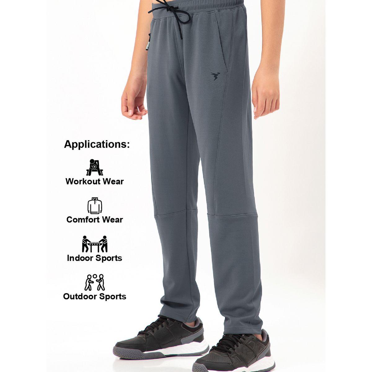Technosport Solid Drawstring Waist Relaxed Fit Track Pants-boys-clothing-sportswear-bottoms-image-3