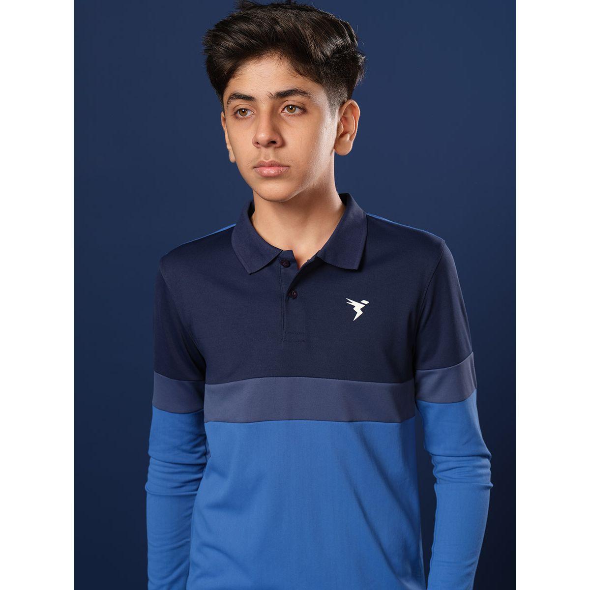 Technosport Color Block Long Sleeve Polo T-Shirt-boys-clothing-tshirtsandpolos-image-1