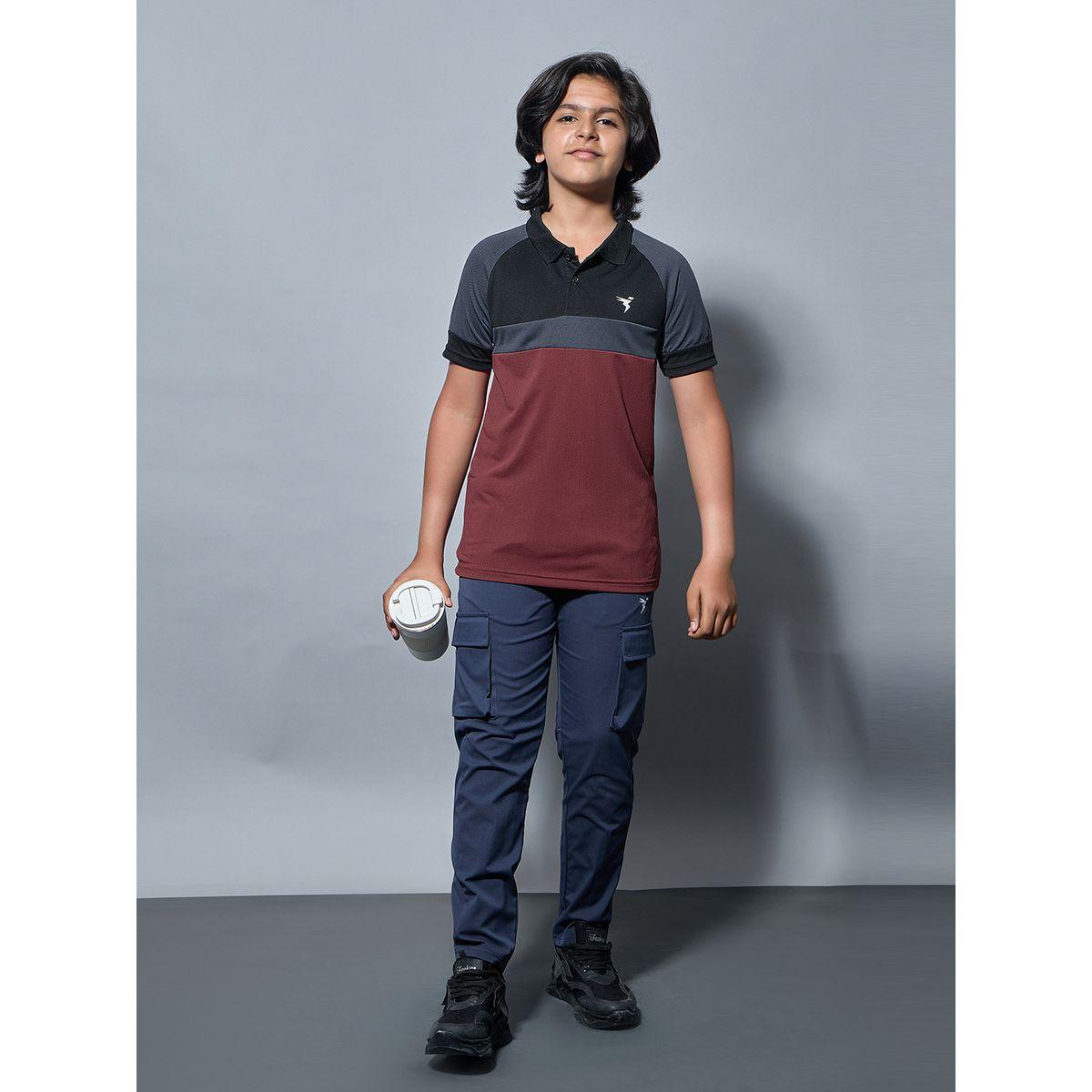 Technosport Boys Color Block Slim Fit Polo Sports T-Shirt-boys-clothing-tshirtsandpolos-image-1