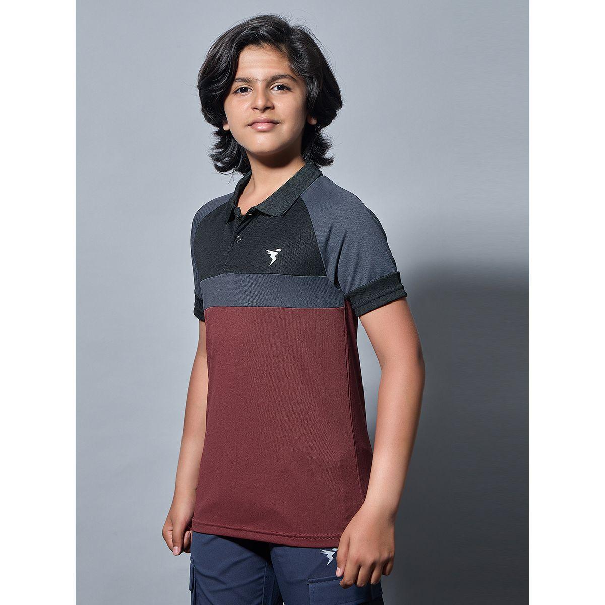 تيشيرت بياقة بولو ونمط كتل الالوان مع قصة سليم فت-boys-clothing-tshirtsandpolos-image-2
