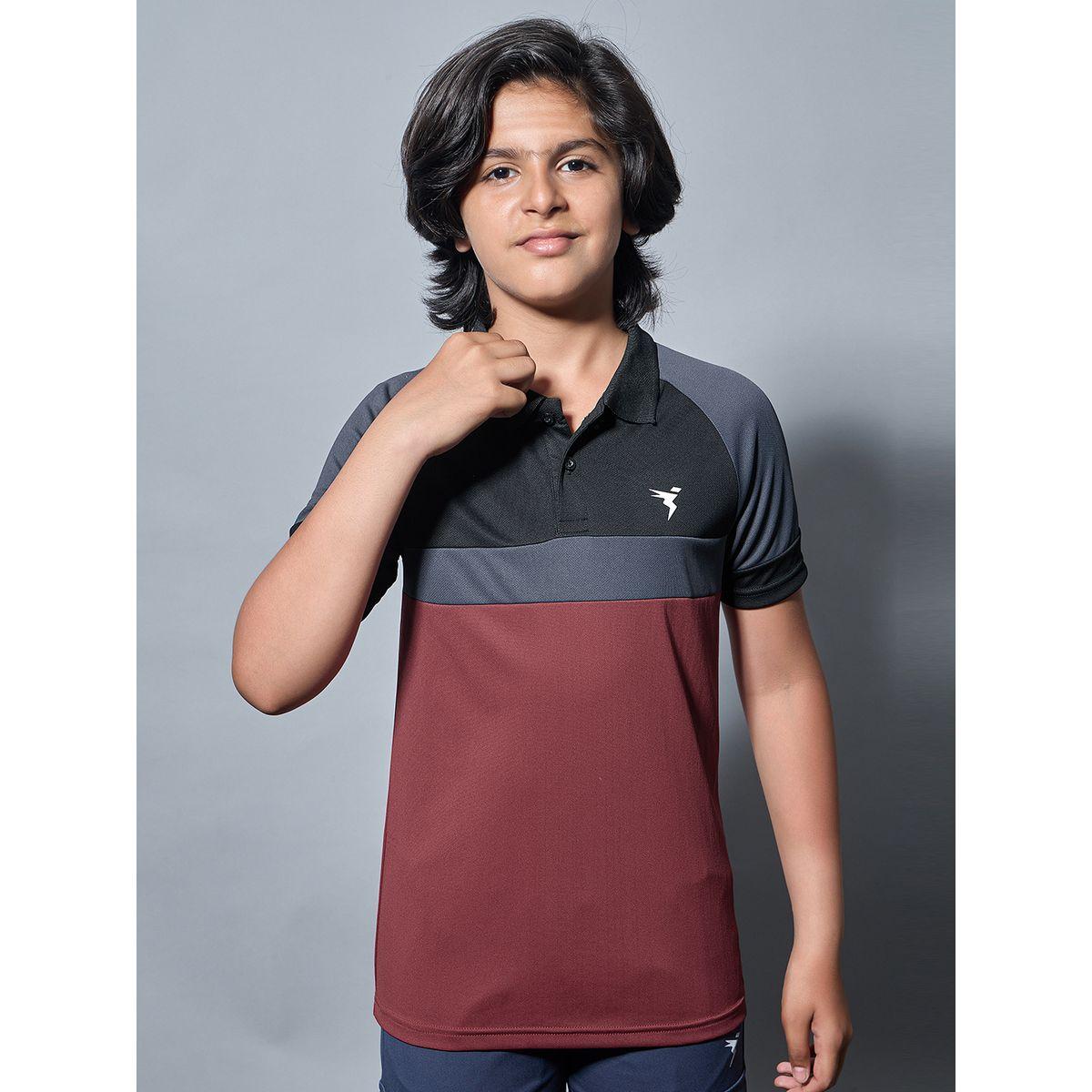 Technosport Boys Color Block Slim Fit Polo Sports T-Shirt-boys-clothing-tshirtsandpolos-image-3