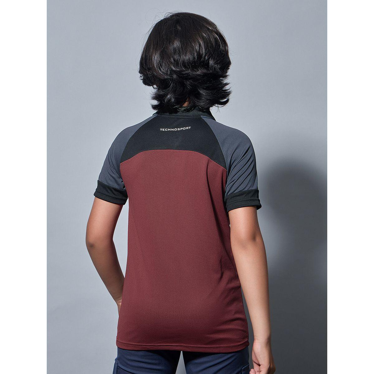 Technosport Boys Color Block Slim Fit Polo Sports T-Shirt-boys-clothing-tshirtsandpolos-image-4