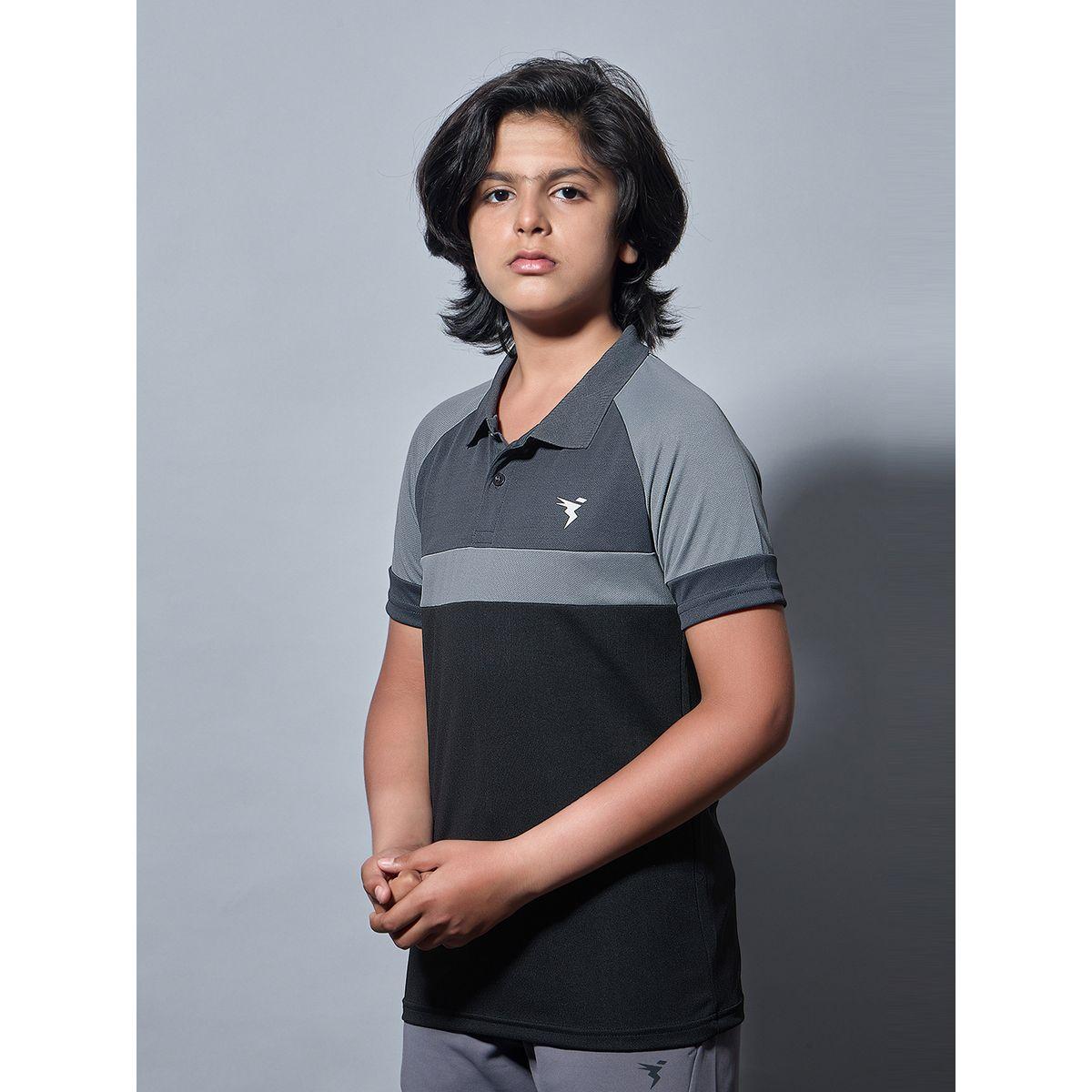Technosport Boys Color Block Slim Fit Polo Sports T-Shirt-boys-clothing-tshirtsandpolos-image-2