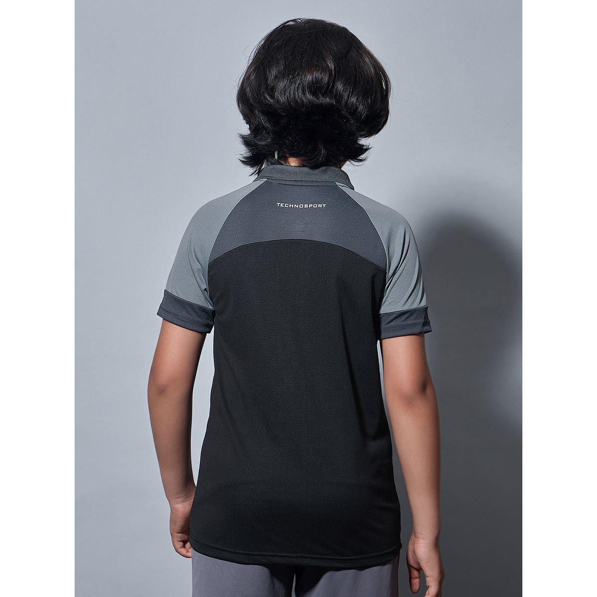 Technosport Boys Color Block Slim Fit Polo Sports T-Shirt-boys-clothing-tshirtsandpolos-image-4