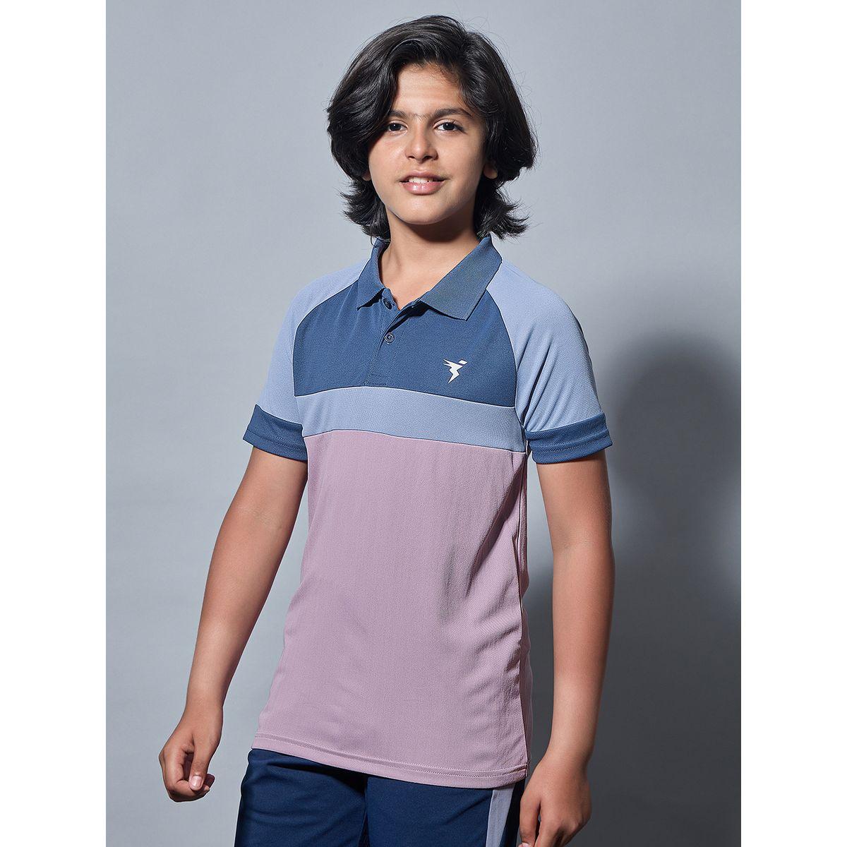 تيشيرت بياقة بولو ونمط كتل الالوان مع قصة سليم فت-boys-clothing-tshirtsandpolos-image-2