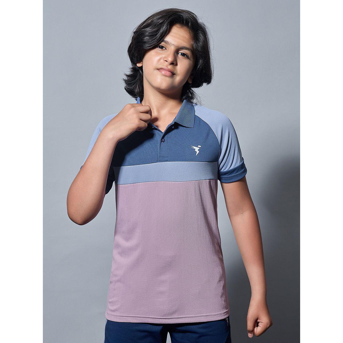 تيشيرت بياقة بولو ونمط كتل الالوان مع قصة سليم فت-boys-clothing-tshirtsandpolos-image-3