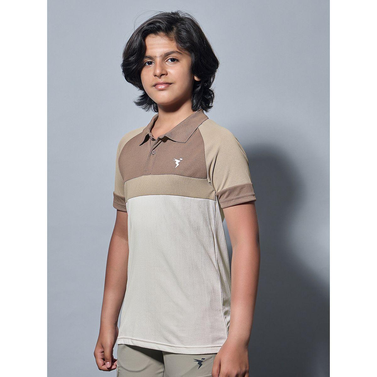 تيشيرت بياقة بولو ونمط كتل الالوان مع قصة سليم فت-boys-clothing-tshirtsandpolos-image-2