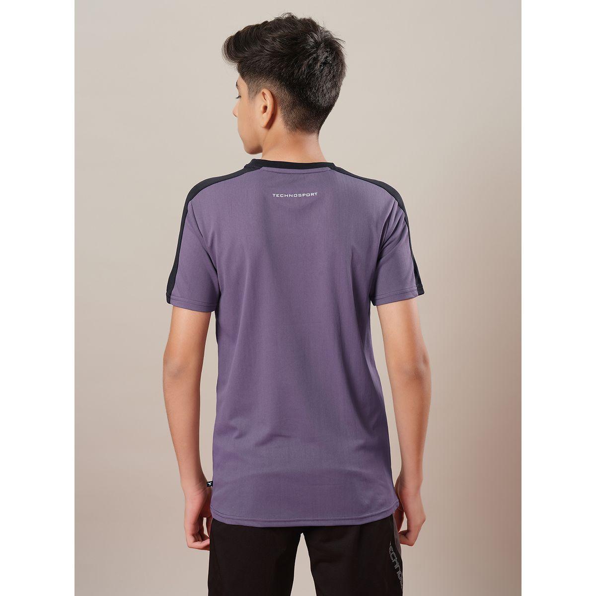 تيشيرت بنمط كتل الالوان وياقة ضيقة مع قصة عادية-boys-clothing-tshirtsandpolos-image-4