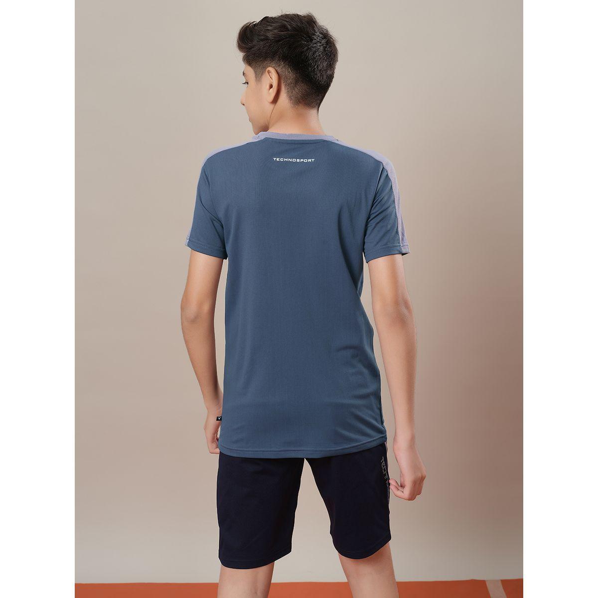 Technosport Color Block Crew Neck Regular Fit T-Shirt-boys-clothing-tshirtsandpolos-image-4