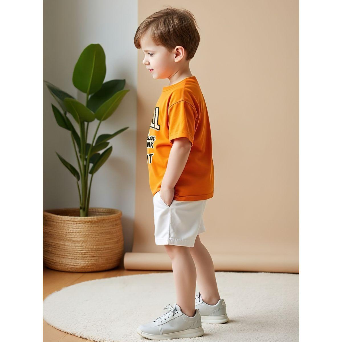 Styli Kids 2pcs Orange Basketball Printed Short Sleeve T-Shirt and Shorts Sets-boys-clothing-setsandcoords-image-5