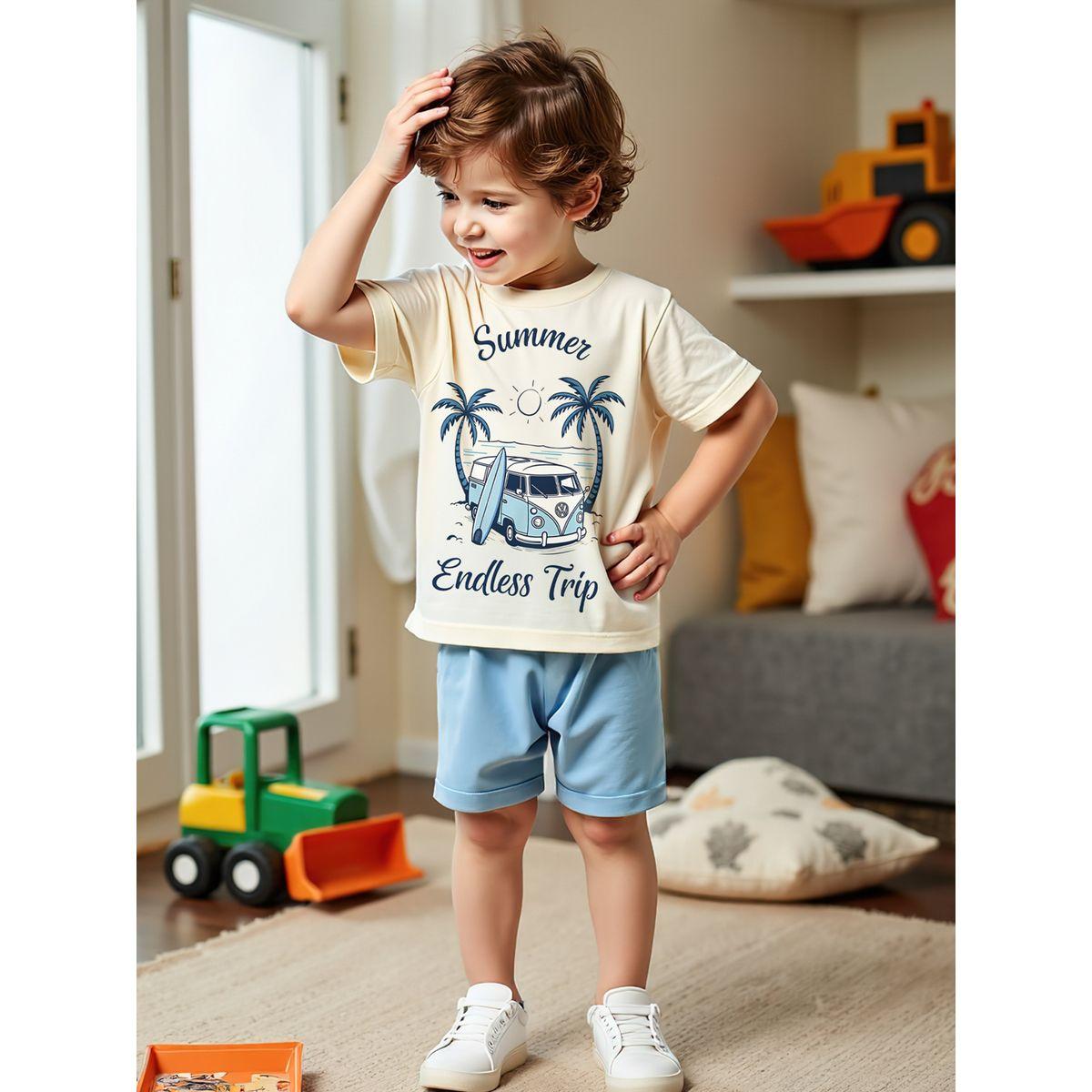 مجموعة من شورت وتيشيرت-boys-clothing-setsandcoords-image-1