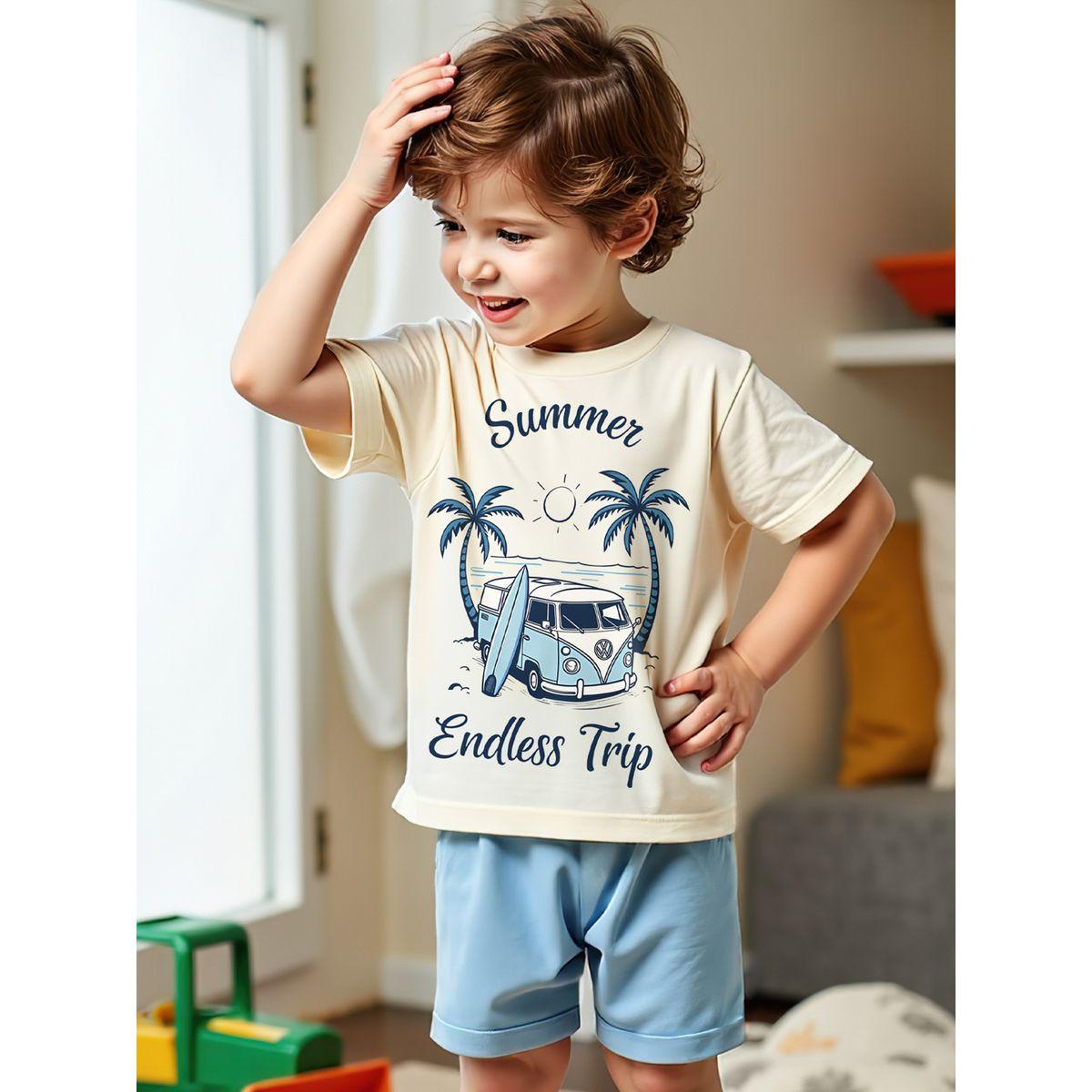 مجموعة من شورت وتيشيرت-boys-clothing-setsandcoords-image-5