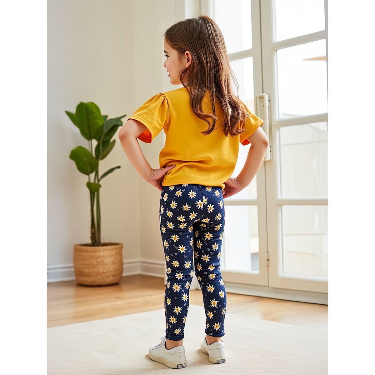 مجموعة من ليقنز وتيشيرت بأكمام قصيرة-girls-clothing-setsandcoords-image-5