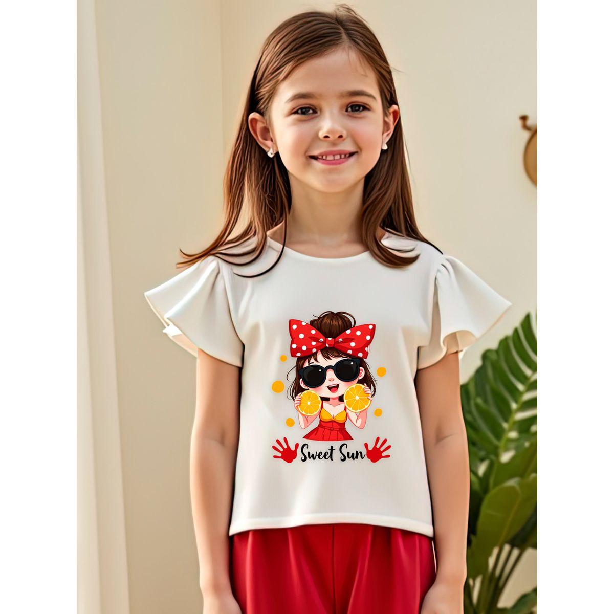 Styli Kids 2pcs Kids T-Shirt and Red Wide Leg Pants Set-girls-clothing-setsandcoords-image-6