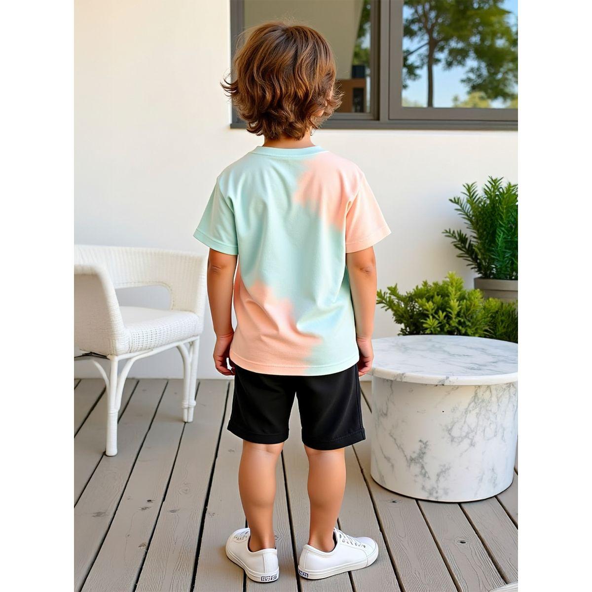 Styli Kids 2pcs Multicolor Palm Tree Printed T-Shirt and Shorts Set-boys-clothing-setsandcoords-image-2