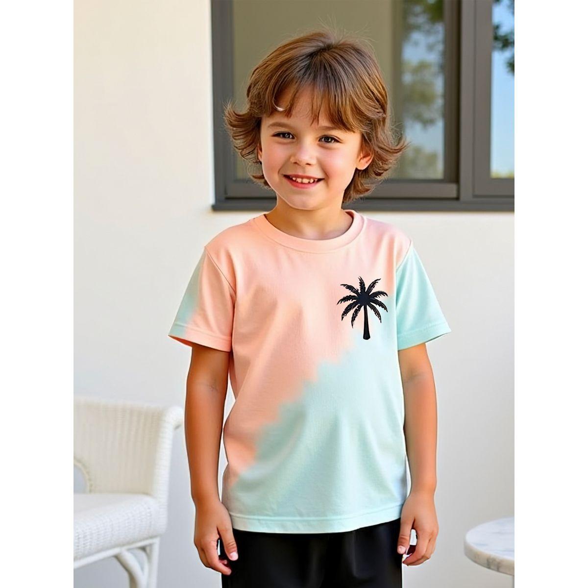 Styli Kids 2pcs Multicolor Palm Tree Printed T-Shirt and Shorts Set-boys-clothing-setsandcoords-image-5