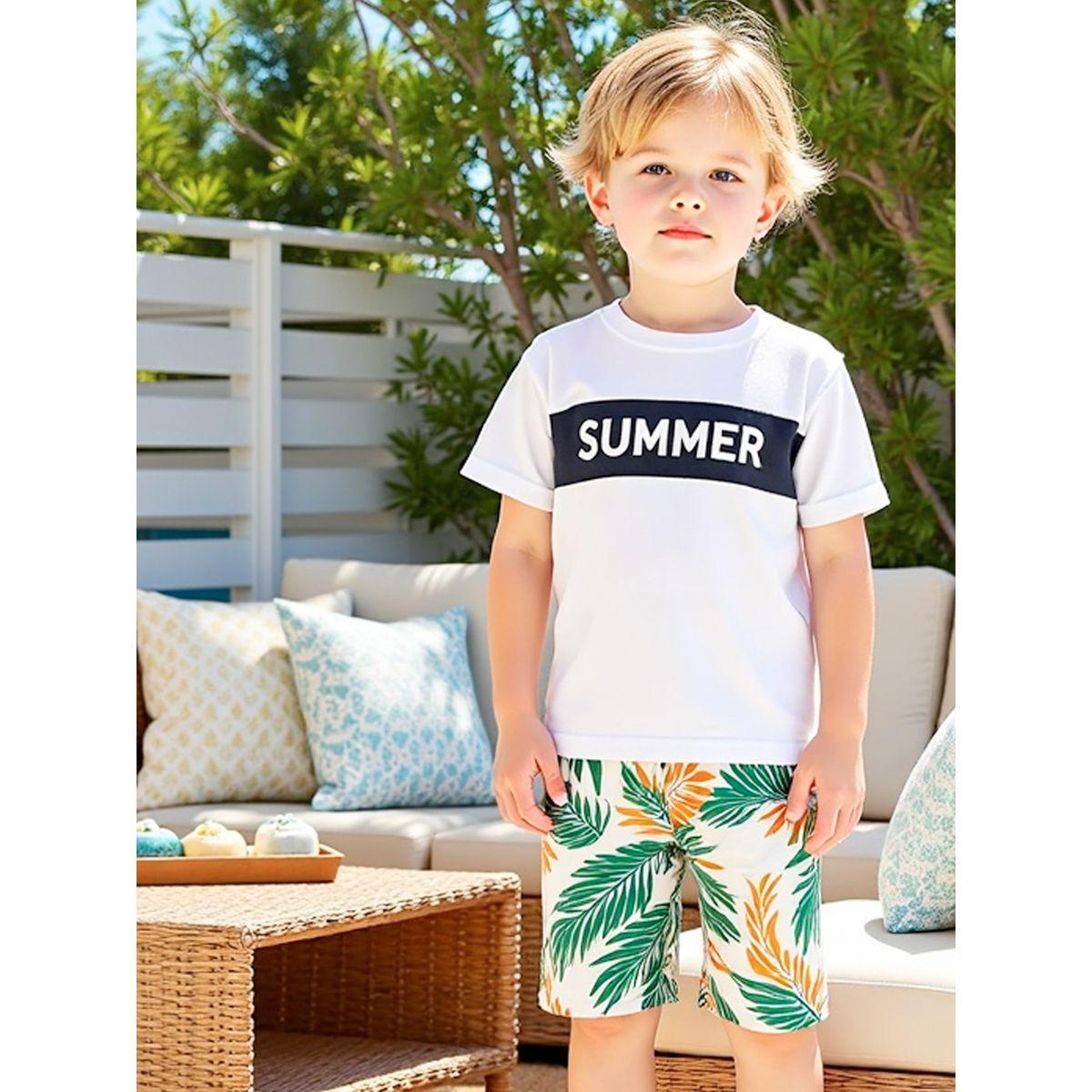 Styli Kids Multi 2pcs Graphic Print Short Sleeve T-Shirt and Shorts-boys-clothing-setsandcoords-image-5