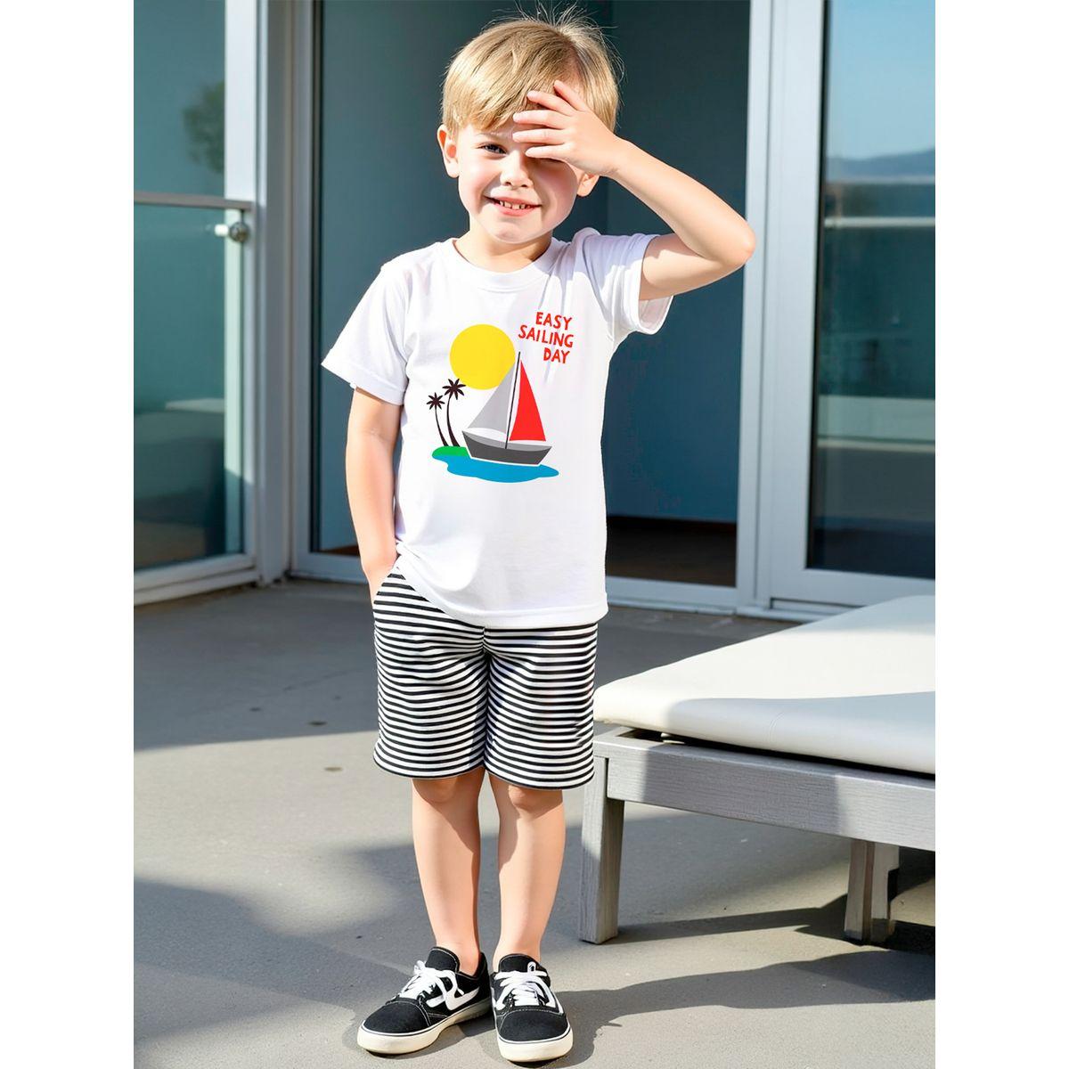 مجموعة من شورت وتيشيرت بأكمام قصيرة-boys-clothing-setsandcoords-image-2