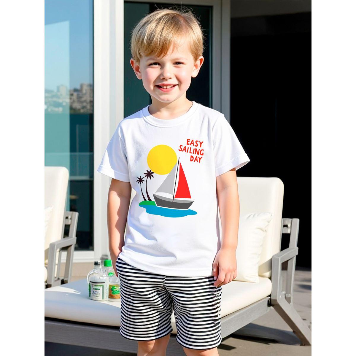مجموعة من شورت وتيشيرت بأكمام قصيرة-boys-clothing-setsandcoords-image-5