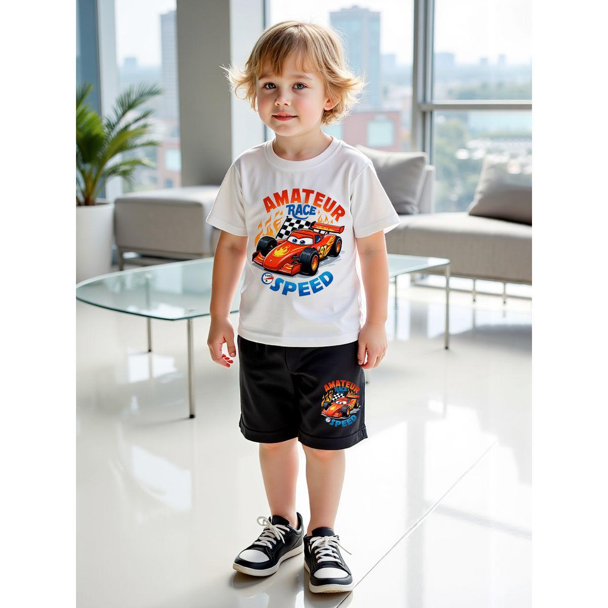 Styli Kids 2pcs Graphic Print Short Sleeve T-Shirt and Shorts-boys-clothing-setsandcoords-image-4