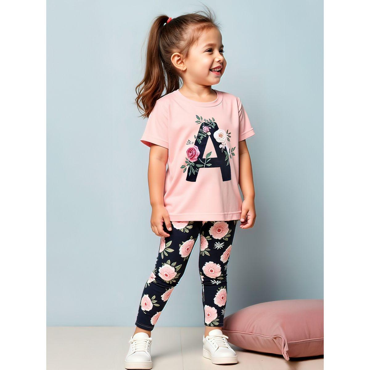 مجموعة من ليقنز وتيشيرت بأكمام قصيرة-girls-clothing-setsandcoords-image-5