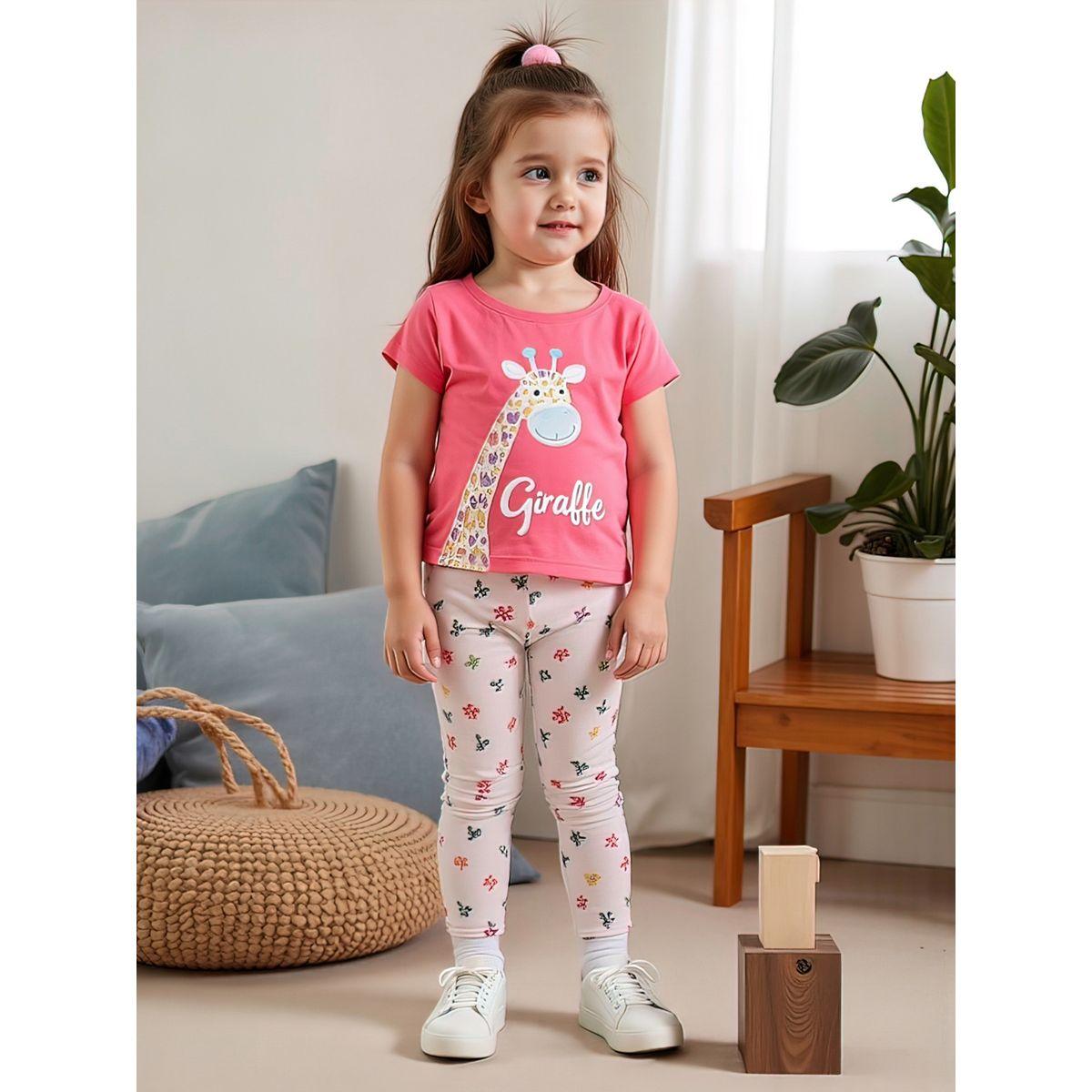 مجموعة من ليقنز وتيشيرت بأكمام قصيرة-girls-clothing-setsandcoords-image-1