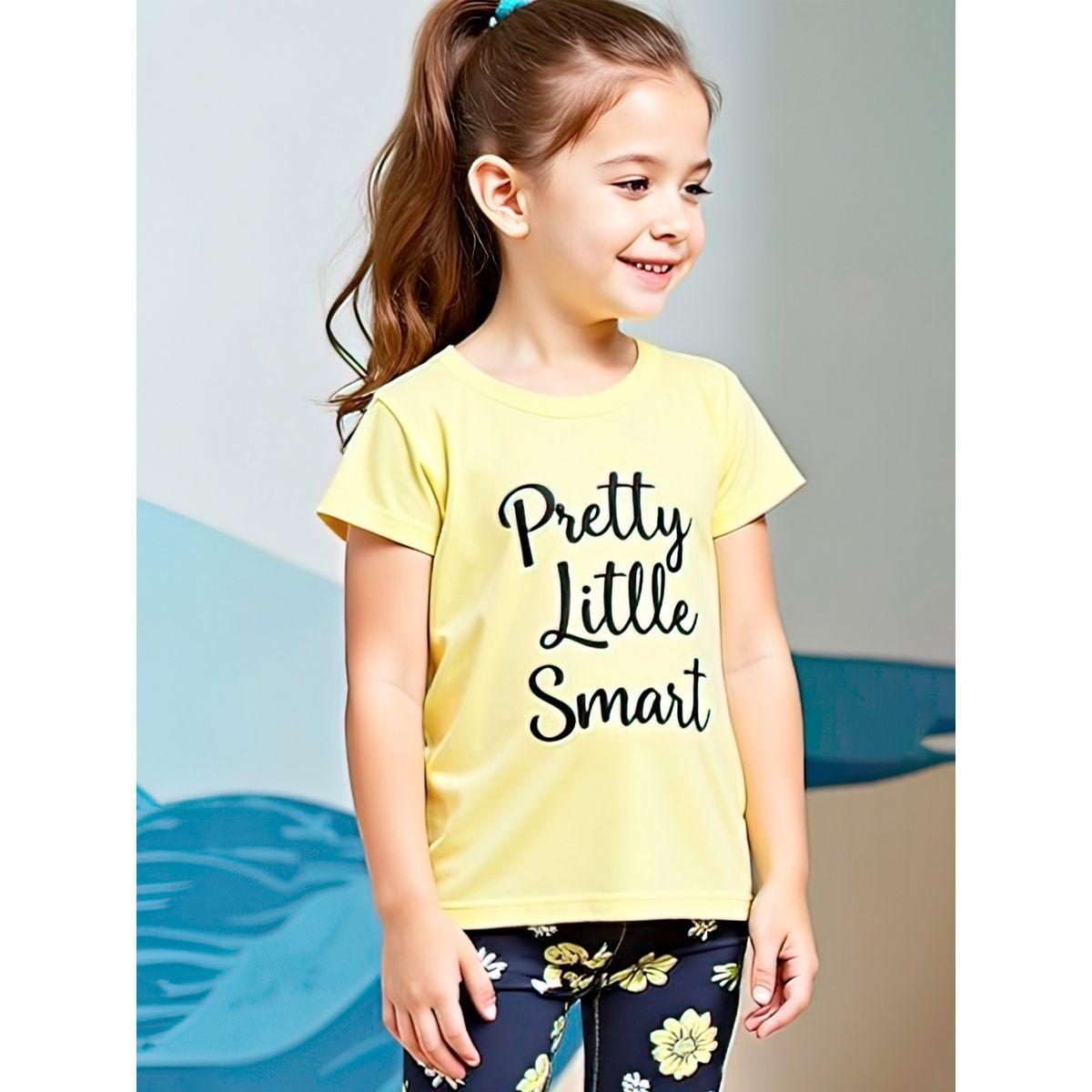 Styli Kids 2pcs Graphic Print Short Sleeve T-Shirt and Flora Print Leggings-girls-clothing-setsandcoords-image-6