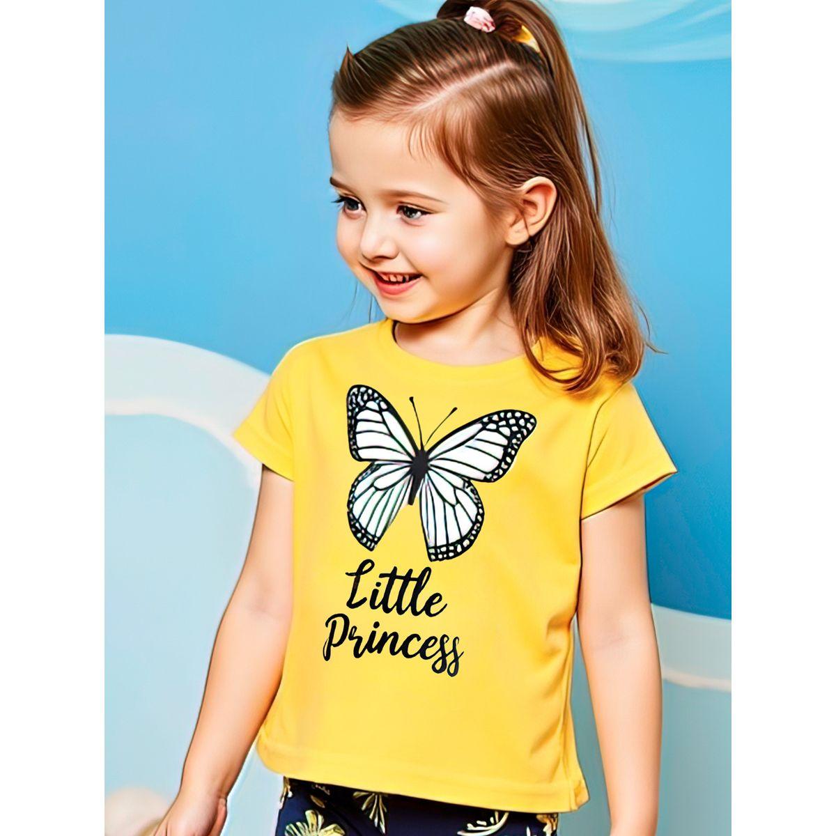 Styli Kids 2pcs Graphic Print Short Sleeve T-Shirt and Flora Print Leggings-girls-clothing-setsandcoords-image-5