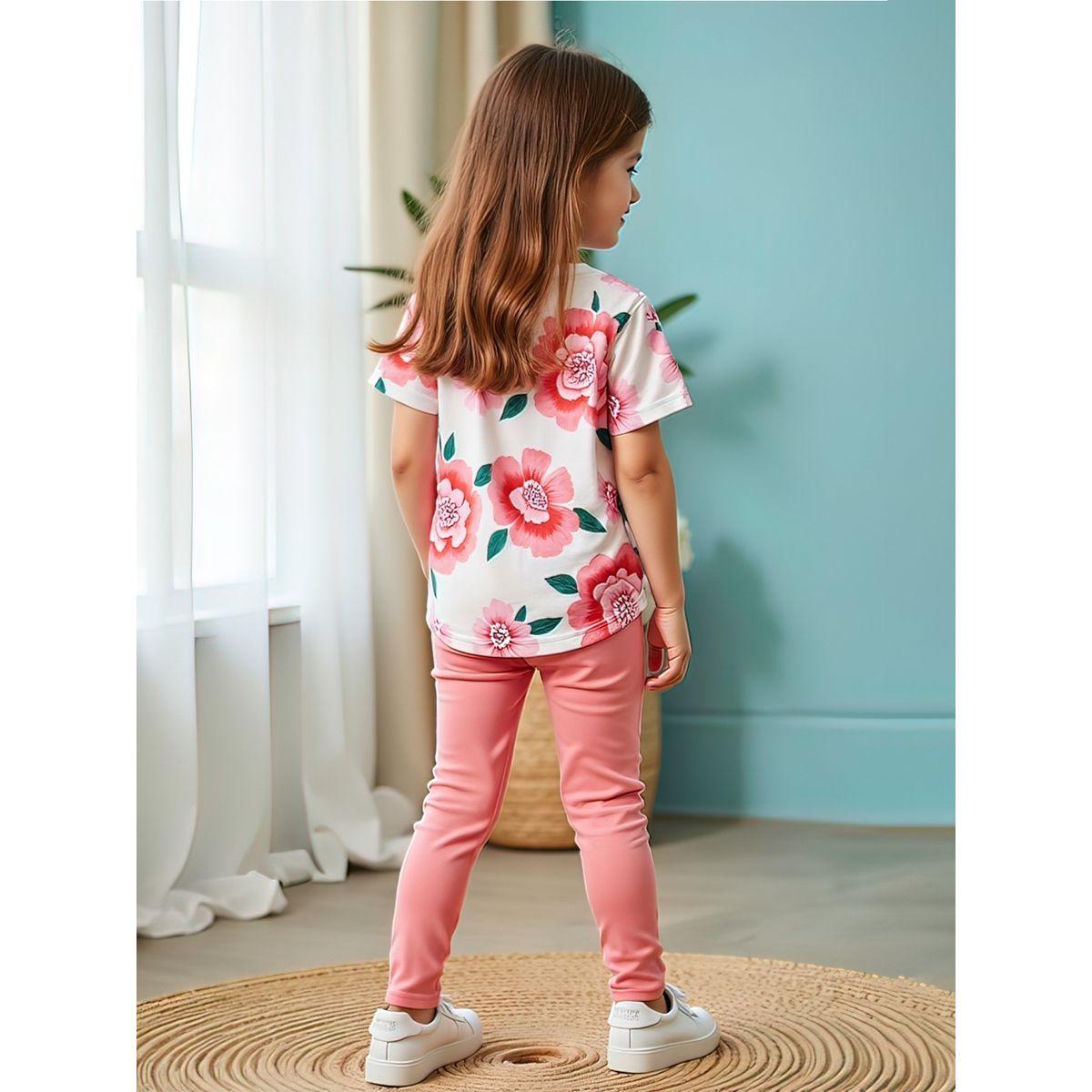 ليقنز سادة مع تيشيرت بأكمام قصيرة-girls-clothing-setsandcoords-image-3