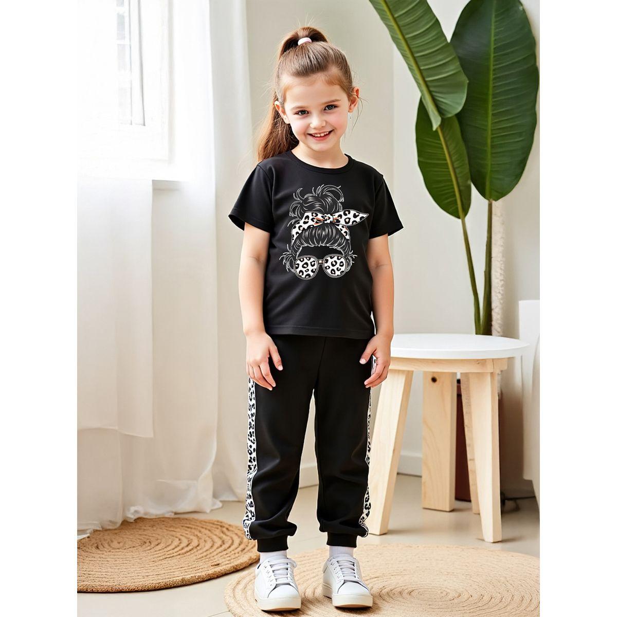 مجموعة من جوغر مع تيشيرت بأكمام قصيرة-girls-clothing-setsandcoords-image-1