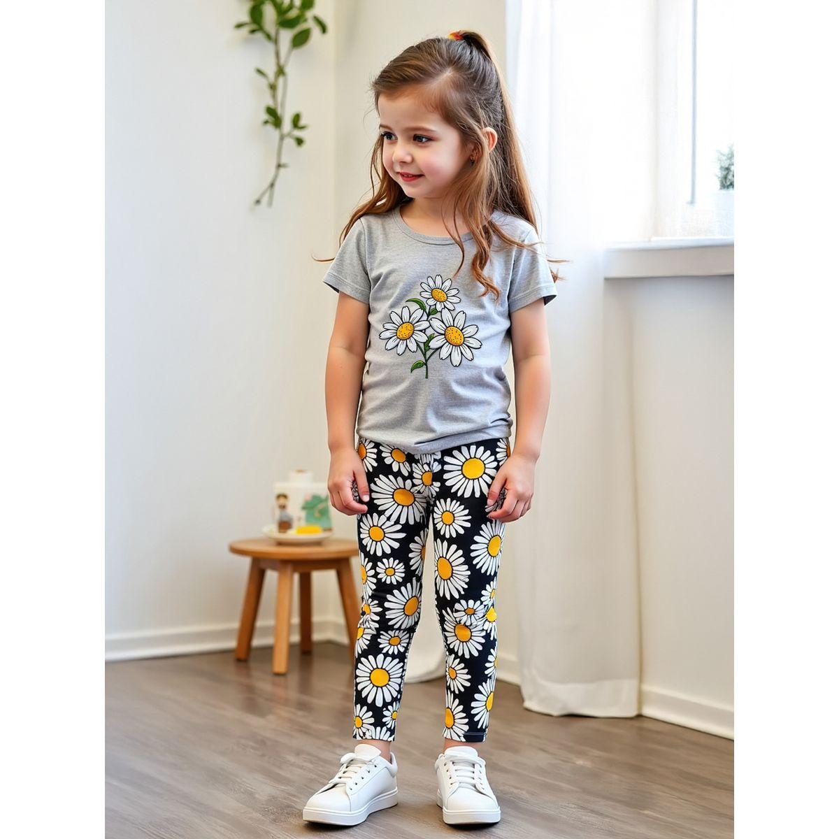 مجموعة من ليقنز وتيشيرت بأكمام قصيرة-girls-clothing-setsandcoords-image-2