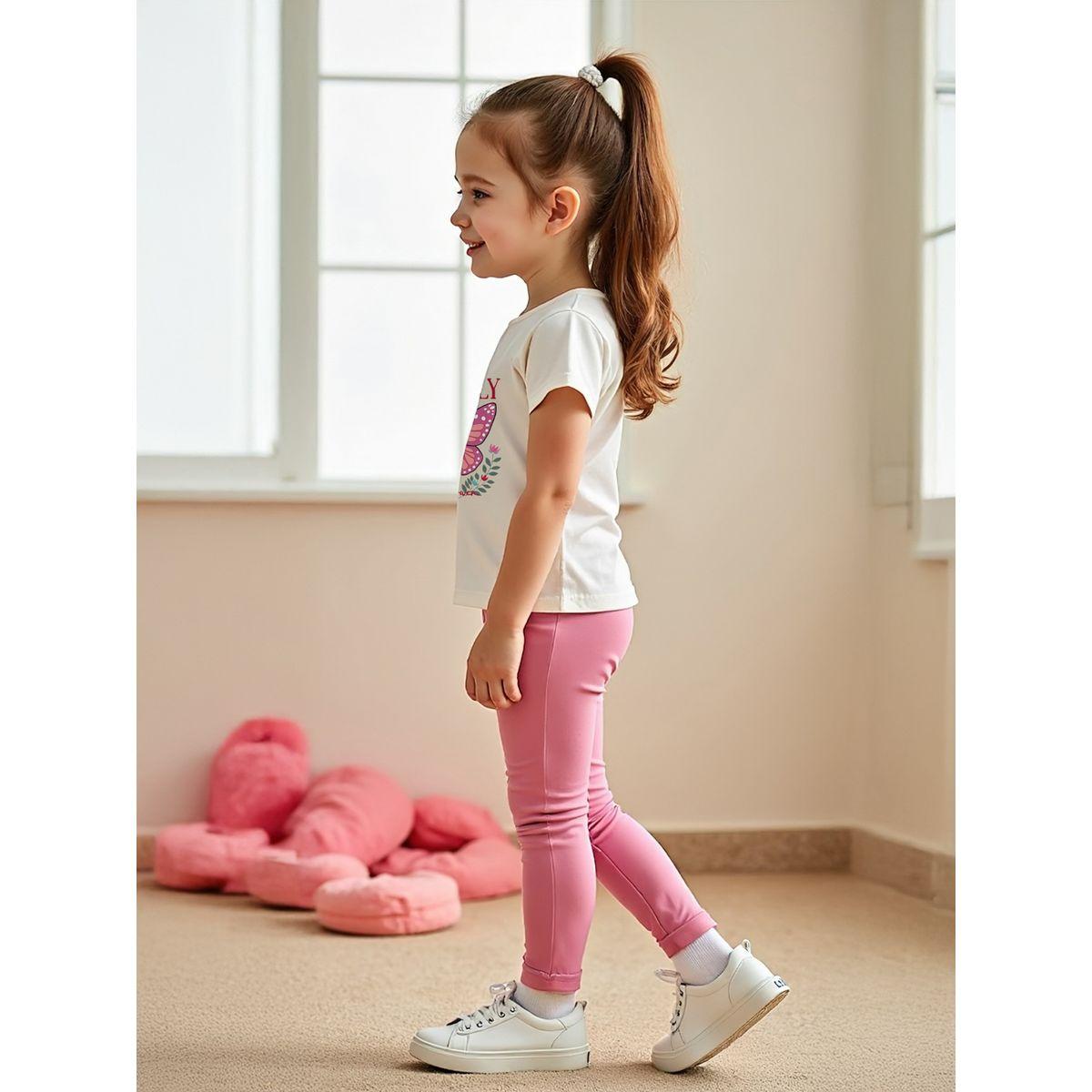 ليقنز سادة مع تيشيرت بأكمام قصيرة-girls-clothing-setsandcoords-image-2
