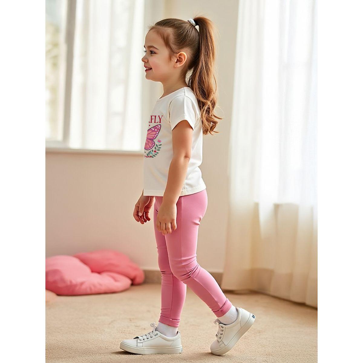 ليقنز سادة مع تيشيرت بأكمام قصيرة-girls-clothing-setsandcoords-image-5