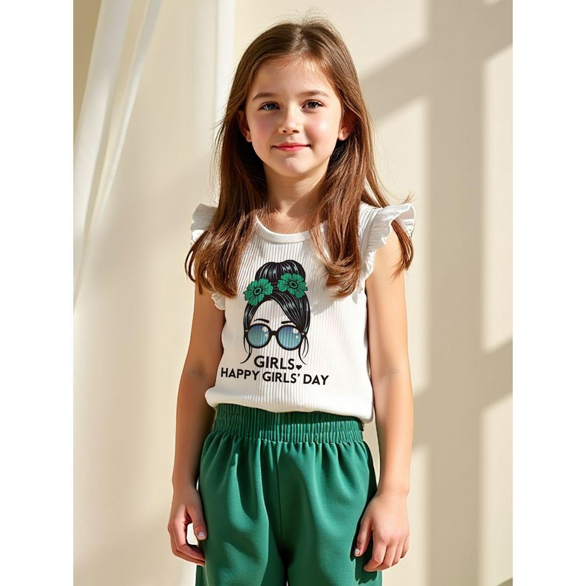 مجموعة من بنطال بأرجل واسعة وتيشيرت-girls-clothing-setsandcoords-image-5