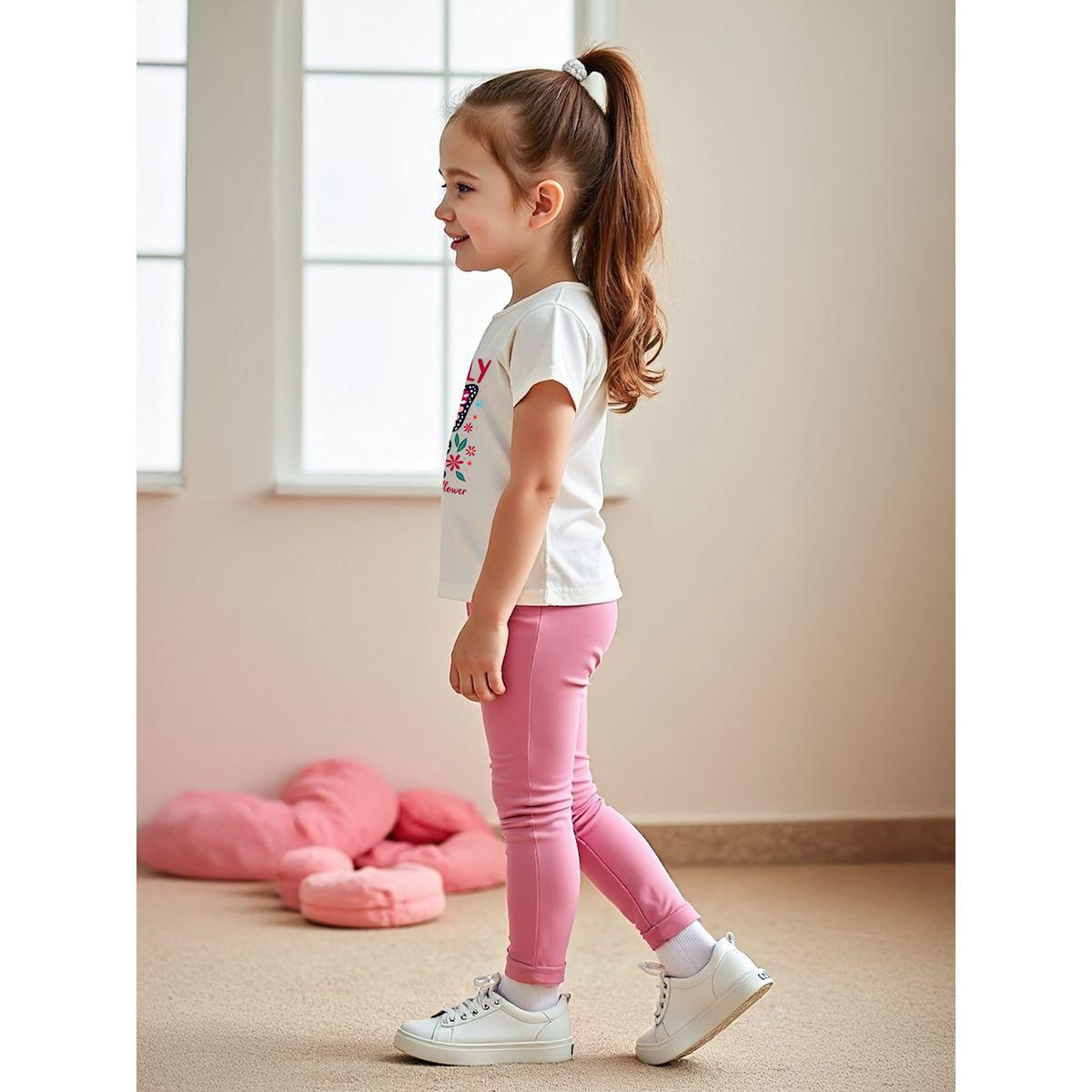 Styli Kids Pink Butterfly Printed T-Shirt & Leggings 2 pcs Set-girls-clothing-setsandcoords-image-5