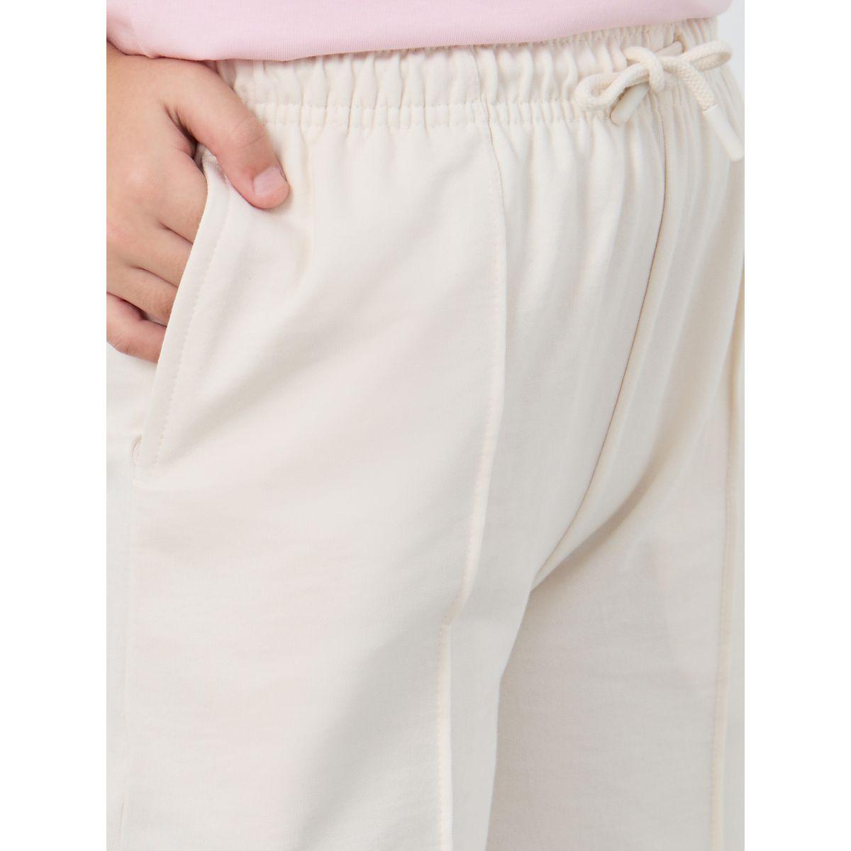 بنطال كيلوت سادة بأرجل واسعة وحزوز-girls-clothing-bottoms-trousers-image-3