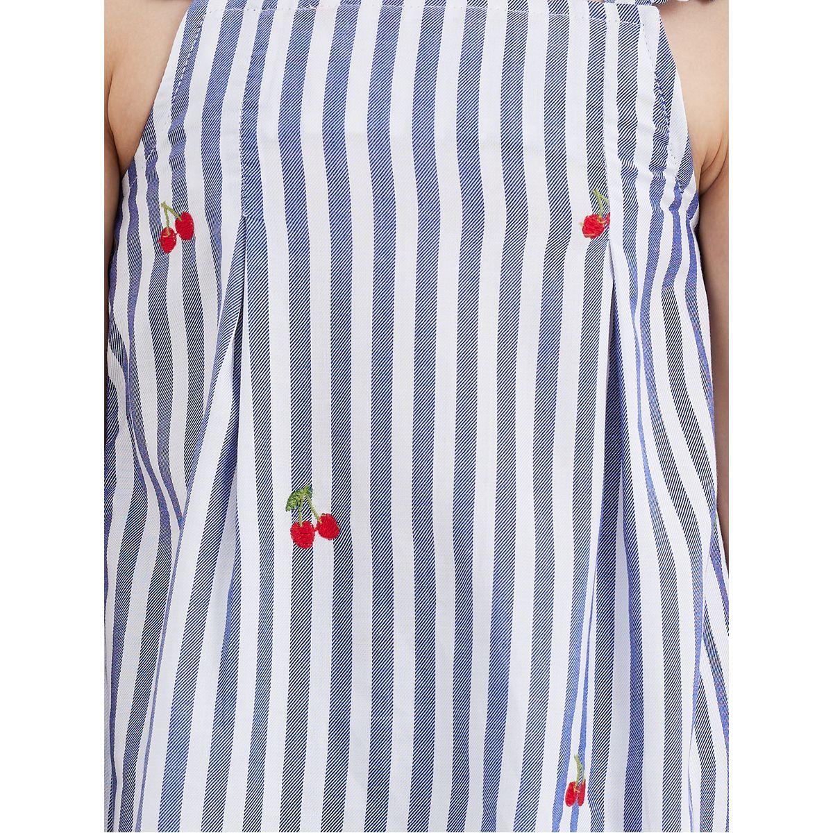 Styli Striped Ruffled Top and Culottes Set-girls-clothing-setsandcoords-image-3
