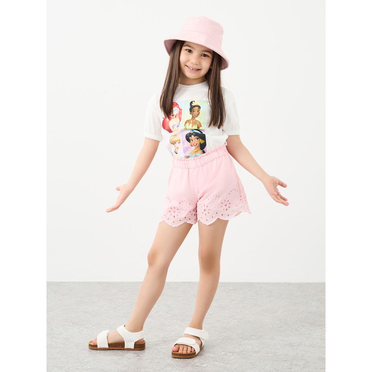 Styli Schiffli Hem Elastic Waistband Shorts-girls-clothing-bottoms-shorts-image-2