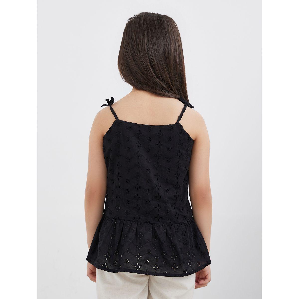 بلوزة قطنية بنسيج بملمس شيفلي-girls-clothing-blousesandshirts-image-4