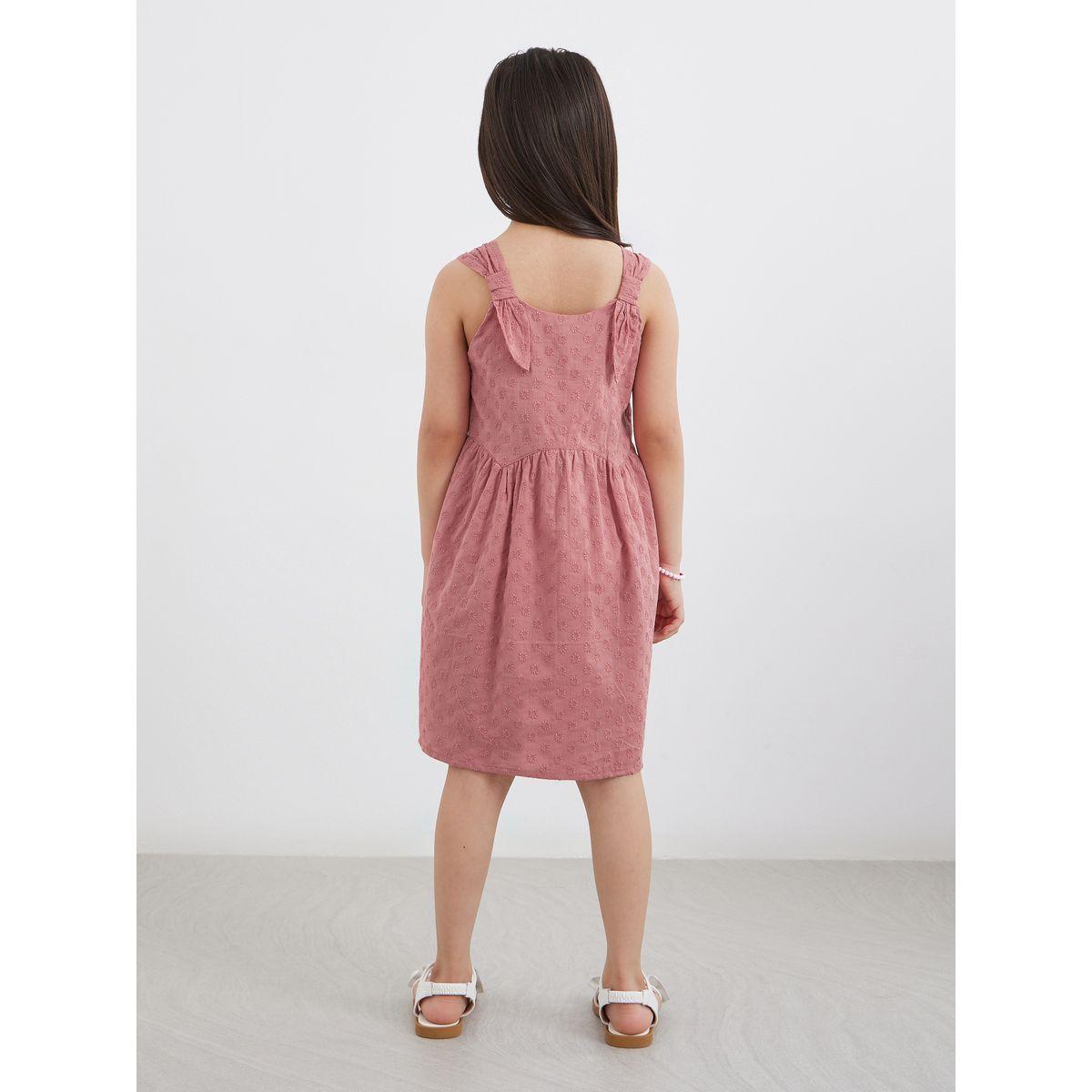 فستان قطني بنسيج شيفلي-girls-clothing-dressesandjumpsuits-image-4