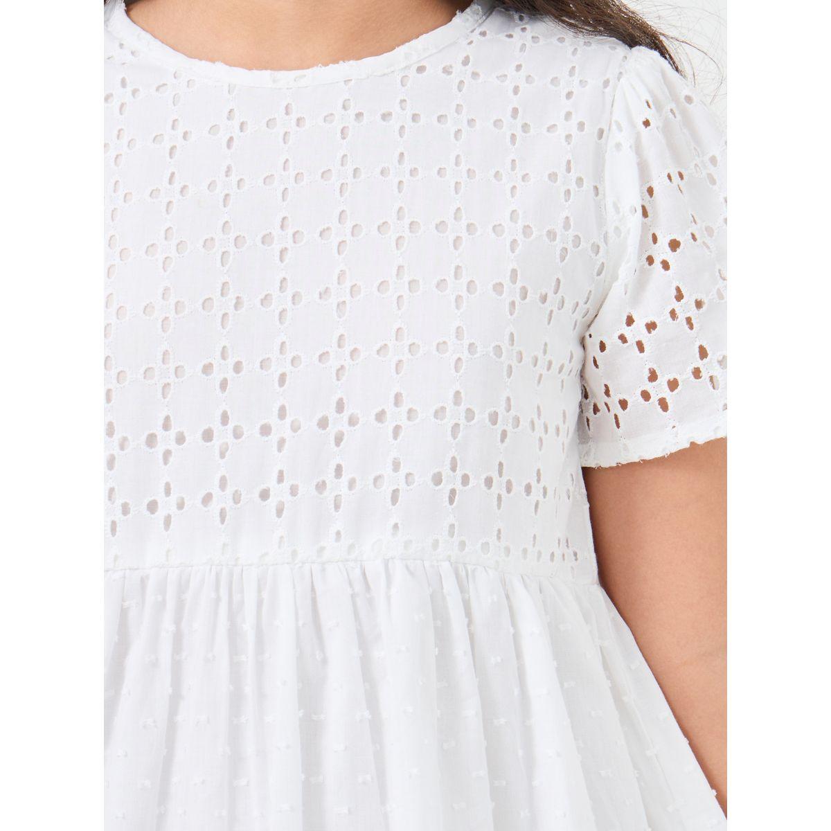 Styli White Cotton Schiffli Dress-girls-clothing-dressesandjumpsuits-image-3