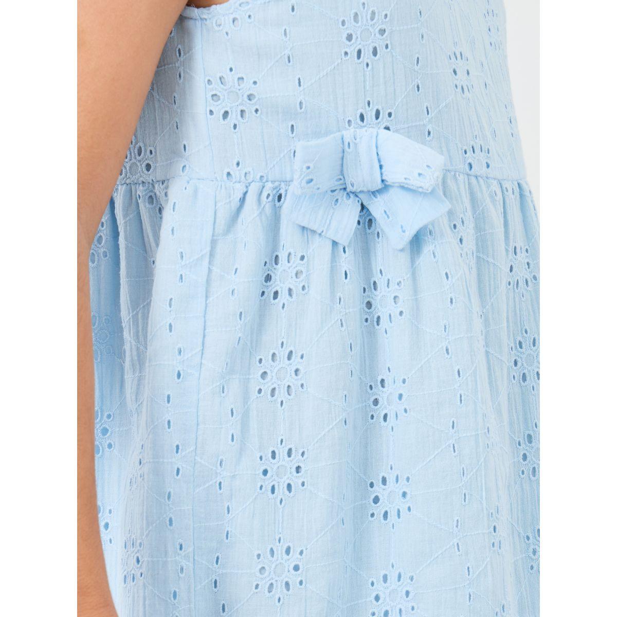 Styli Girls Schiffli Bow Detail Dress-girls-clothing-dressesandjumpsuits-image-3