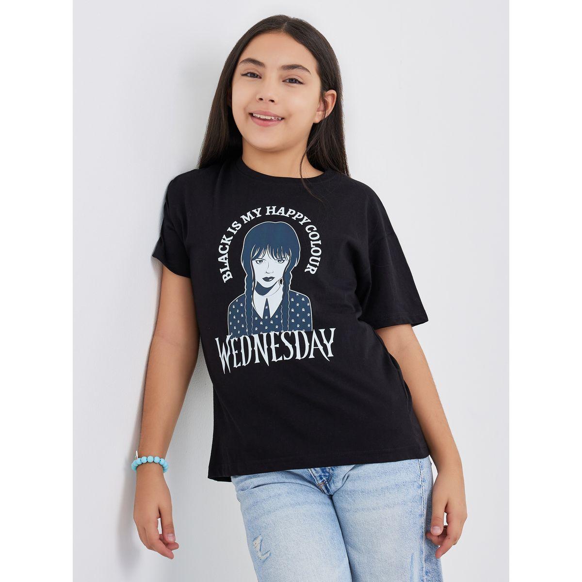 Styli Graphic Print Short Sleeve T-Shirt-girls-clothing-tshirts-image-1