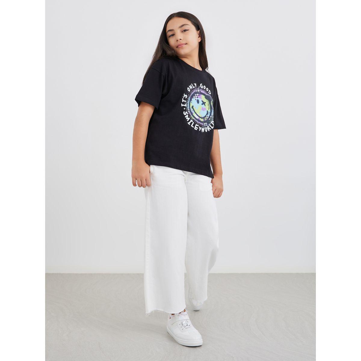 Styli Graphic Print Short Sleeve T-Shirt-girls-clothing-tshirts-image-2