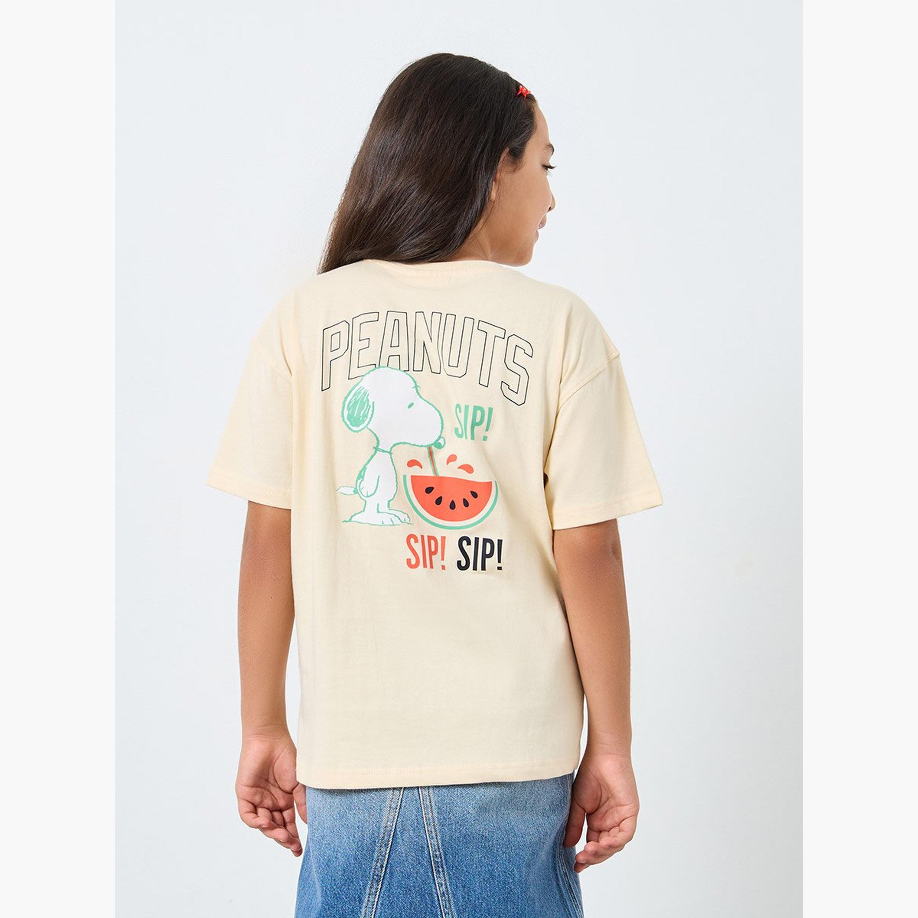 تيشيرت واسع مطبع بطبعة جرافيك-girls-clothing-tshirts-image-3