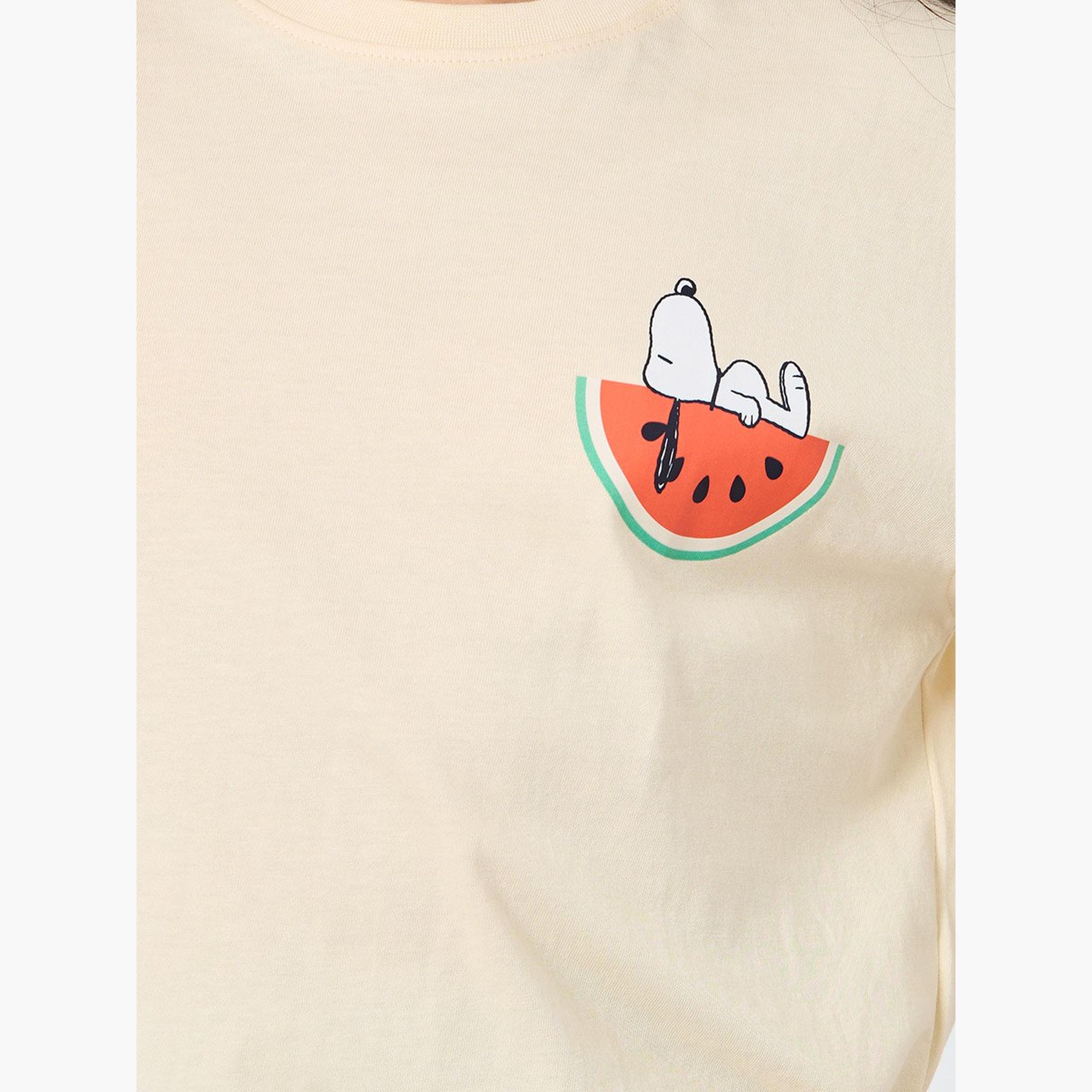 تيشيرت واسع مطبع بطبعة جرافيك-girls-clothing-tshirts-image-4
