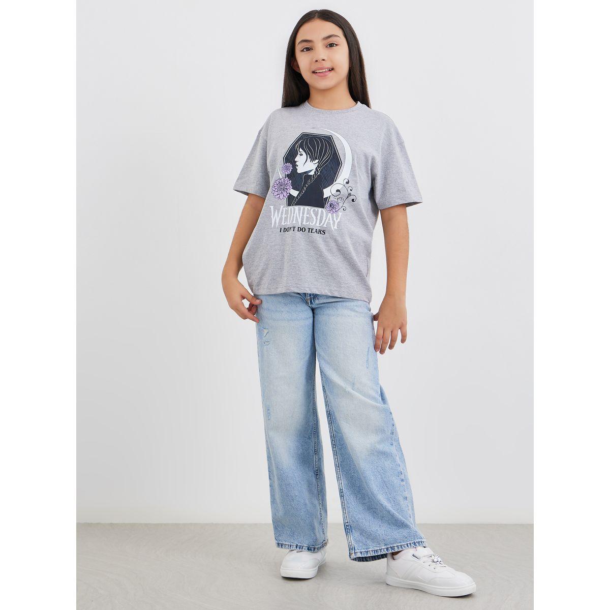 Styli Graphic Print Short Sleeve T-Shirt-girls-clothing-tshirts-image-2