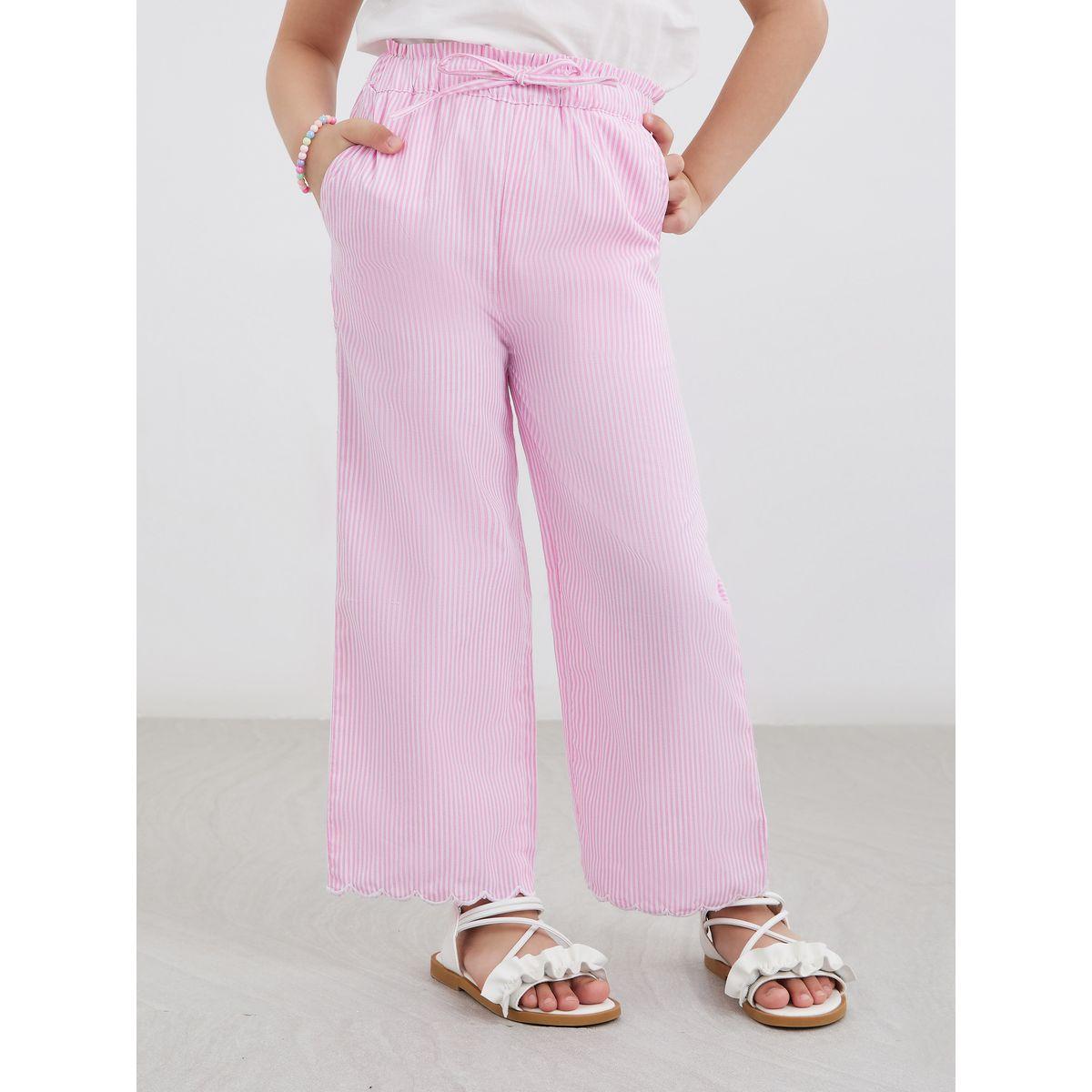 بنطال مخطط بأربطة خصر-girls-clothing-bottoms-trousers-image-1