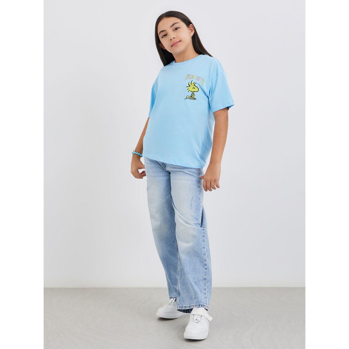 Styli Graphic Print Short Sleeve T-Shirt-girls-clothing-tshirts-image-2