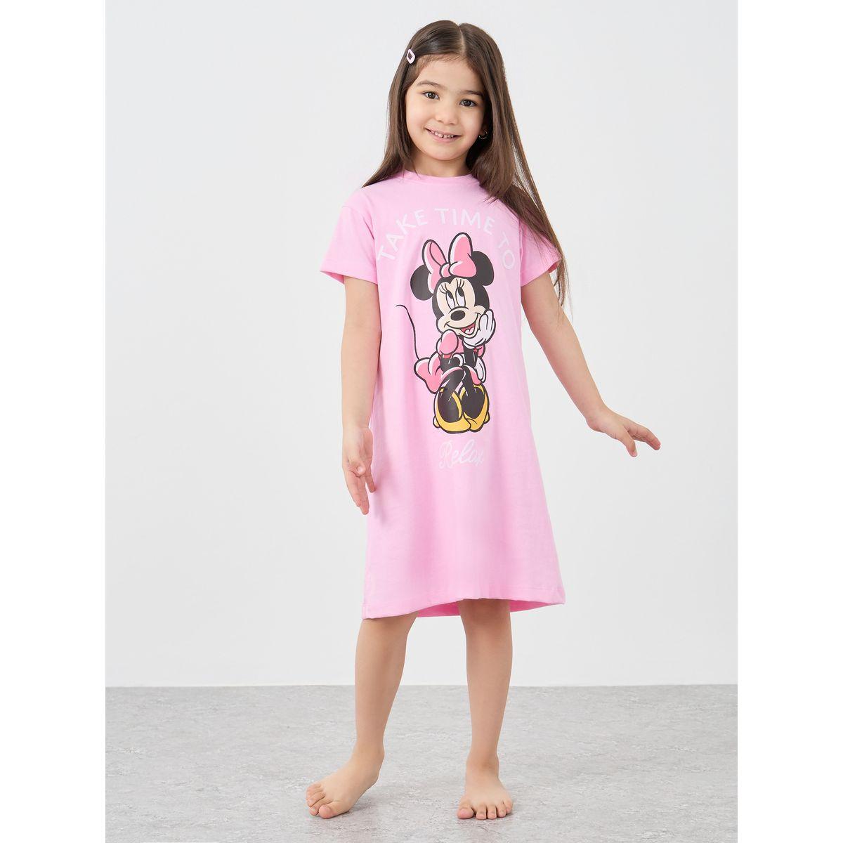 قميص نوم بطبعة جرافيك وأكمام قصيرة-girls-clothing-nightwear-image-1
